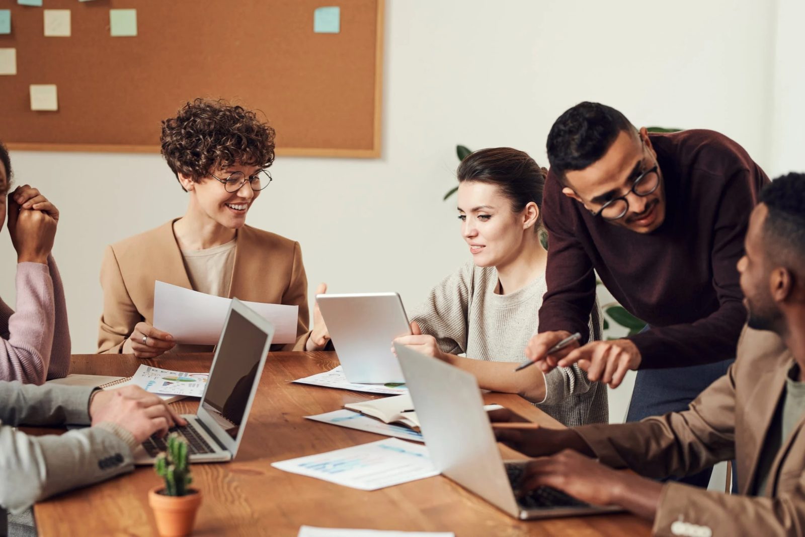 Employees at a workplace